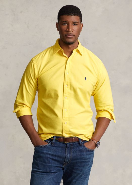 chemise oxford teinte en pièce 46T60T1518 Hommes Ralph Lauren écrasement de citron