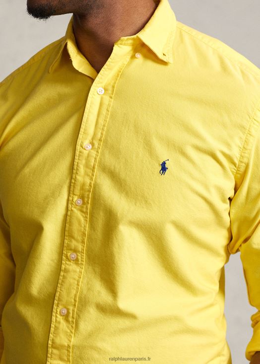 chemise oxford teinte en pièce 46T60T1518 Hommes Ralph Lauren écrasement de citron