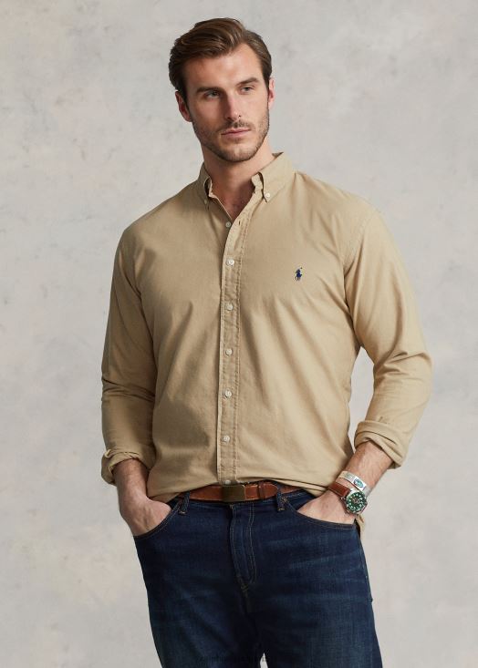 chemise oxford teinte en pièce 46T60T1519 Hommes Ralph Lauren bronzage de Surrey