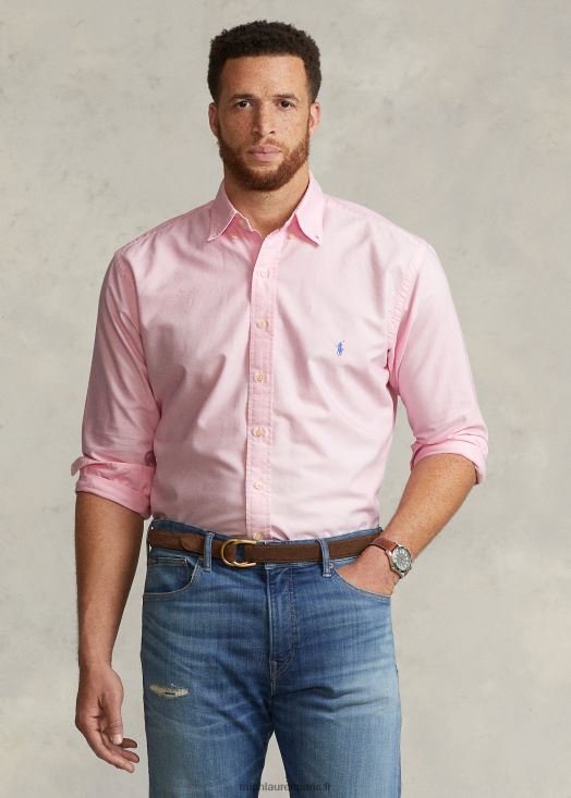 chemise oxford teinte en pièce 46T60T1520 Hommes Ralph Lauren rose carmel