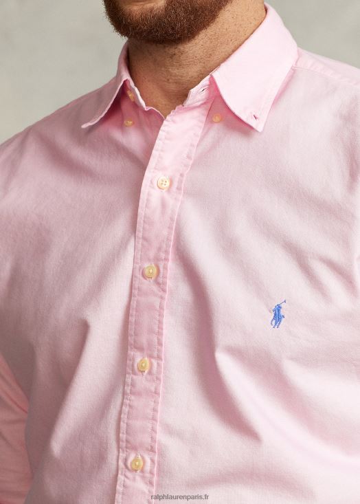 chemise oxford teinte en pièce 46T60T1520 Hommes Ralph Lauren rose carmel