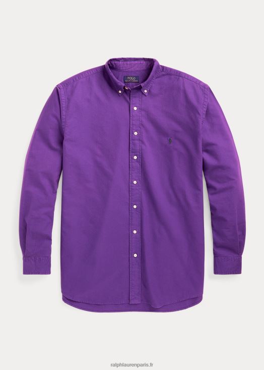 chemise oxford teinte en pièce 46T60T1521 Hommes Ralph Lauren cactus violet
