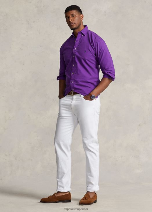 chemise oxford teinte en pièce 46T60T1521 Hommes Ralph Lauren cactus violet