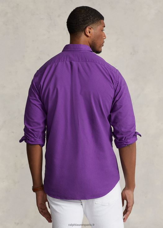 chemise oxford teinte en pièce 46T60T1521 Hommes Ralph Lauren cactus violet