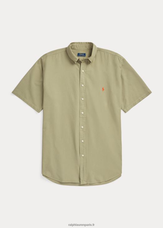 chemise oxford teinte en pièce 46T60T1879 Hommes Ralph Lauren vert sauge