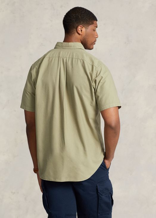chemise oxford teinte en pièce 46T60T1879 Hommes Ralph Lauren vert sauge