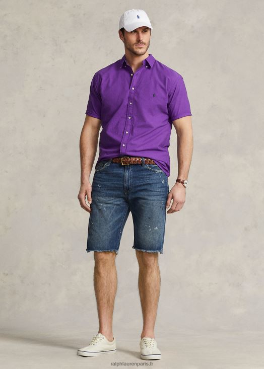 chemise oxford teinte en pièce 46T60T1880 Hommes Ralph Lauren cactus violet