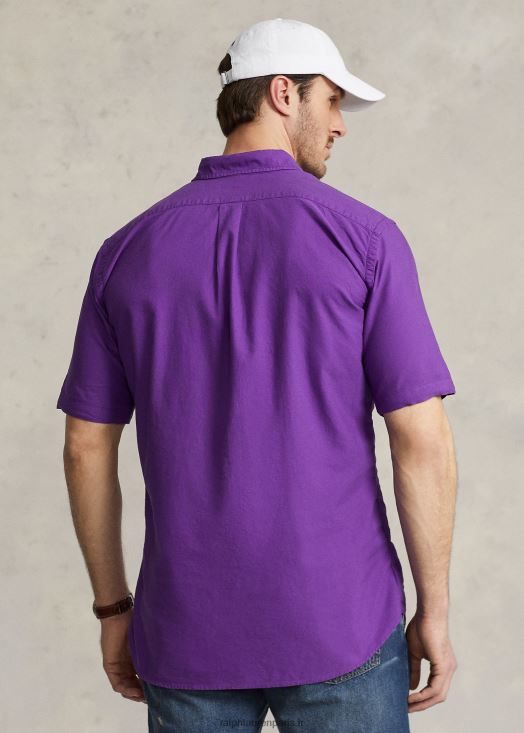chemise oxford teinte en pièce 46T60T1880 Hommes Ralph Lauren cactus violet