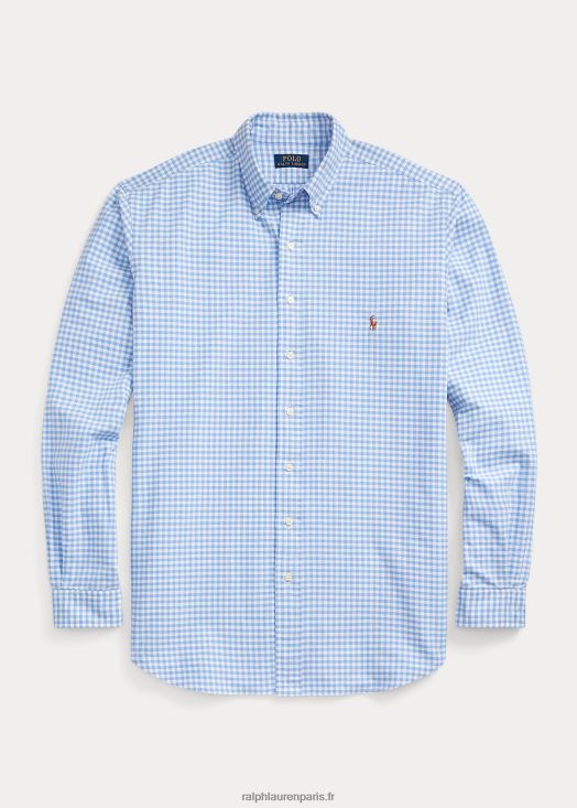 chemise oxford vichy 46T60T1421 Hommes Ralph Lauren bleu clair/blanc