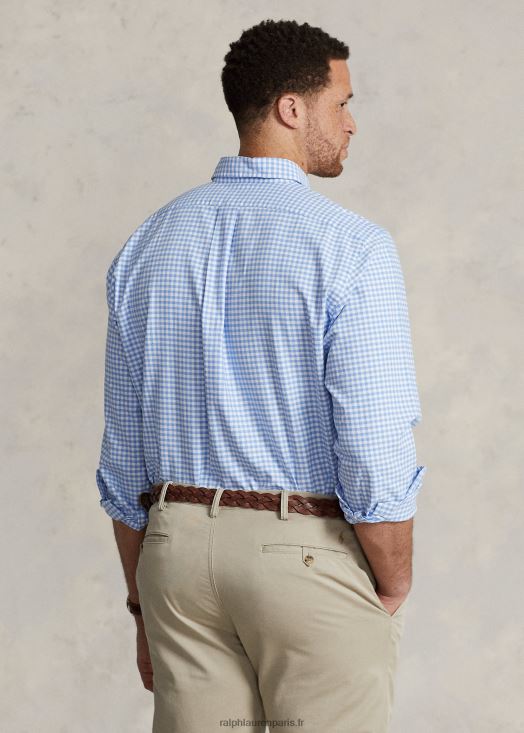 chemise oxford vichy 46T60T1421 Hommes Ralph Lauren bleu clair/blanc