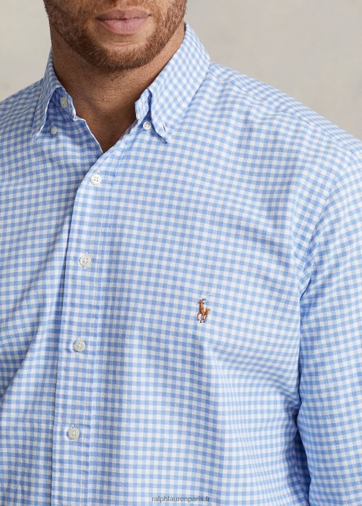chemise oxford vichy 46T60T1421 Hommes Ralph Lauren bleu clair/blanc
