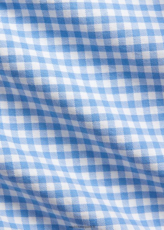 chemise oxford vichy 46T60T1421 Hommes Ralph Lauren bleu clair/blanc
