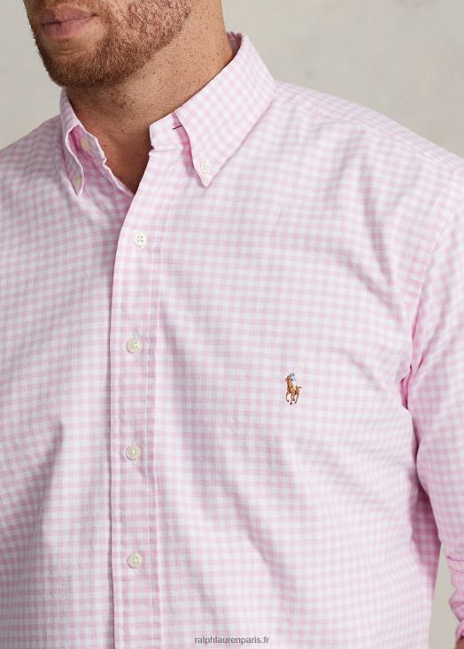 chemise oxford vichy 46T60T1422 Hommes Ralph Lauren rose/blanc