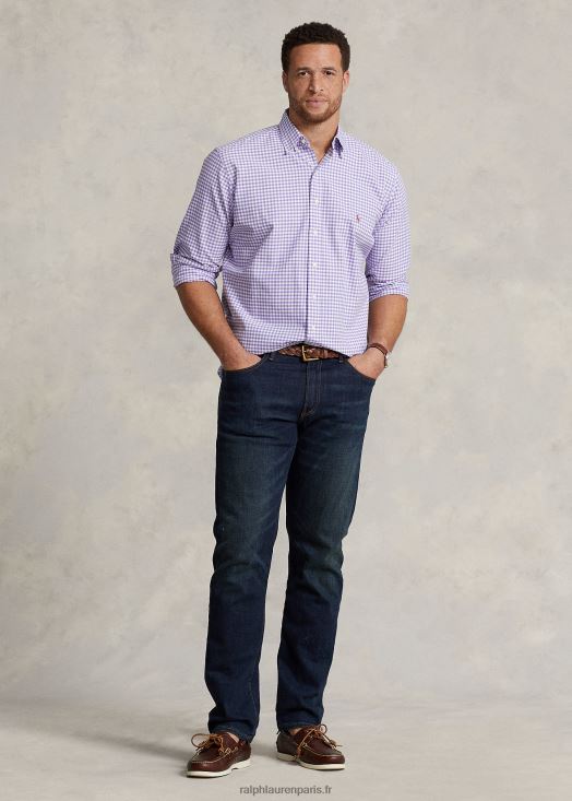 chemise oxford vichy 46T60T1423 Hommes Ralph Lauren cactus violet/blanc