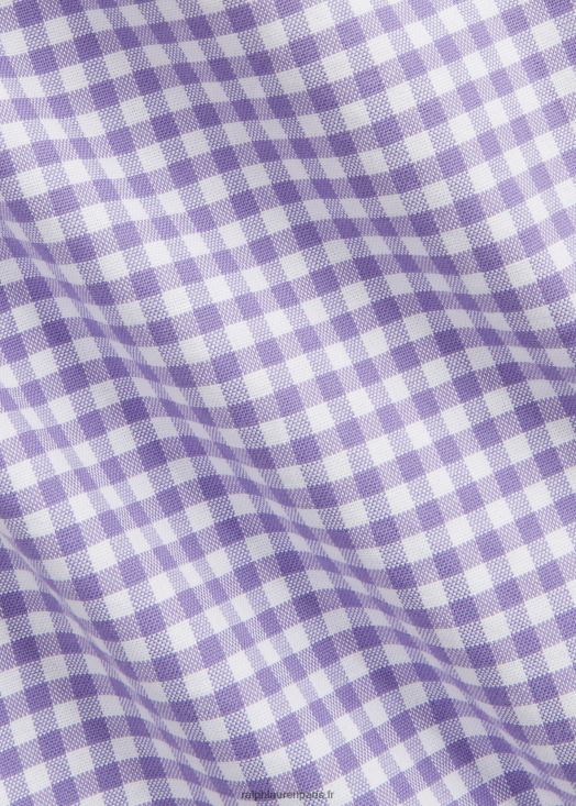 chemise oxford vichy 46T60T1423 Hommes Ralph Lauren cactus violet/blanc