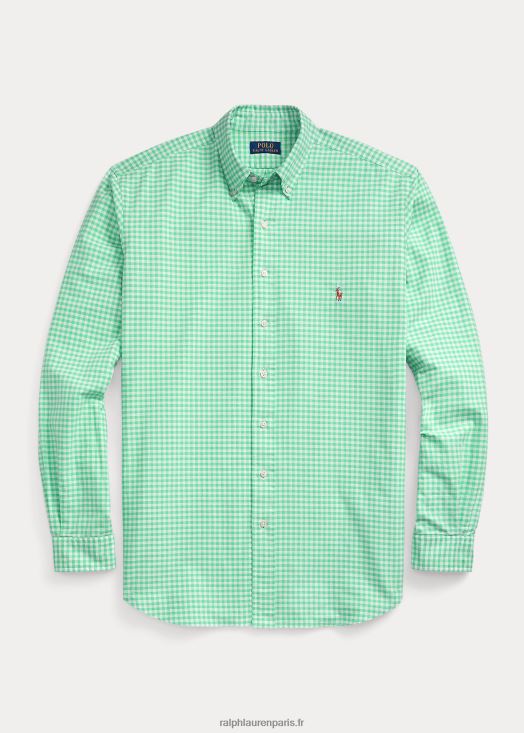 chemise oxford vichy 46T60T1424 Hommes Ralph Lauren été émeraude/blanc