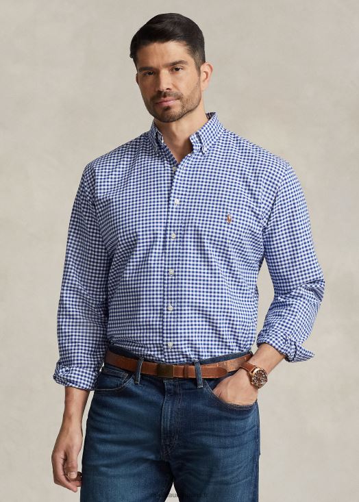 chemise oxford vichy 46T60T1839 Hommes Ralph Lauren vichy bleu/blanc