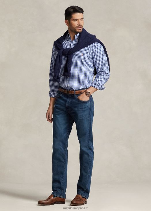 chemise oxford vichy 46T60T1839 Hommes Ralph Lauren vichy bleu/blanc