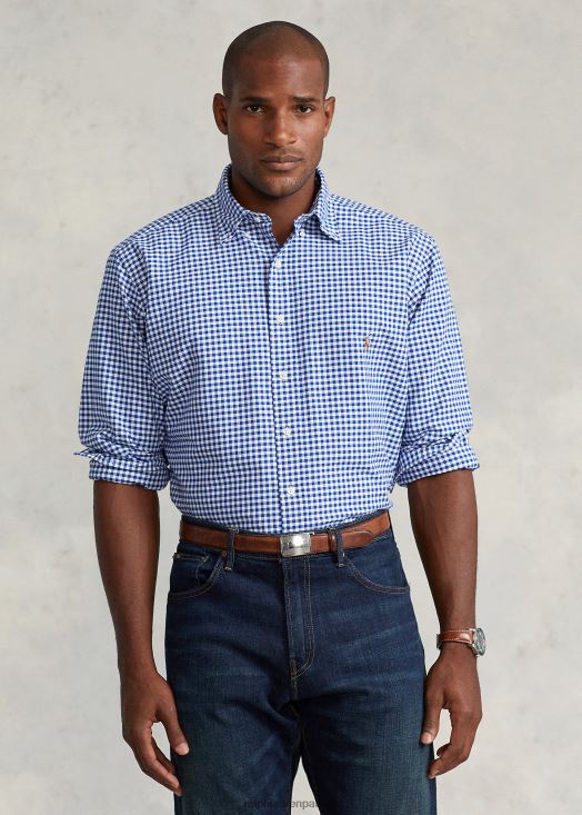 chemise oxford vichy 46T60T1839 Hommes Ralph Lauren vichy bleu/blanc