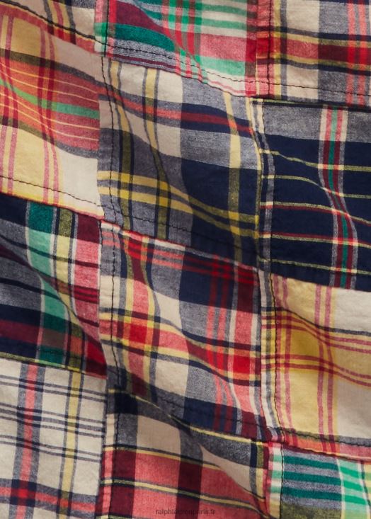 chemise patchwork madras coupe classique 46T60T8524 Hommes Ralph Lauren madras patchwork