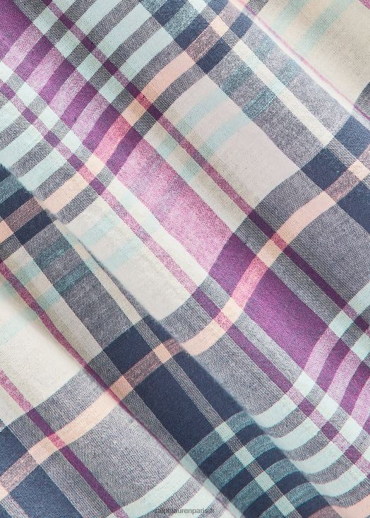 chemise popover en madras coupe classique 46T60T1019 Hommes Ralph Lauren multi crème/marine