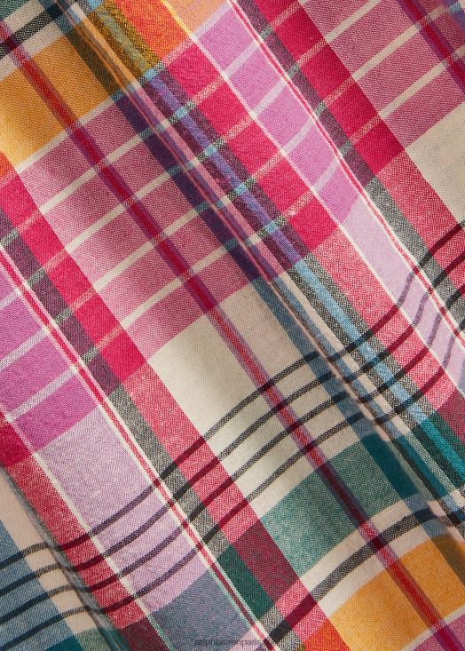 chemise popover en madras coupe classique 46T60T1020 Hommes Ralph Lauren multi rose/crème