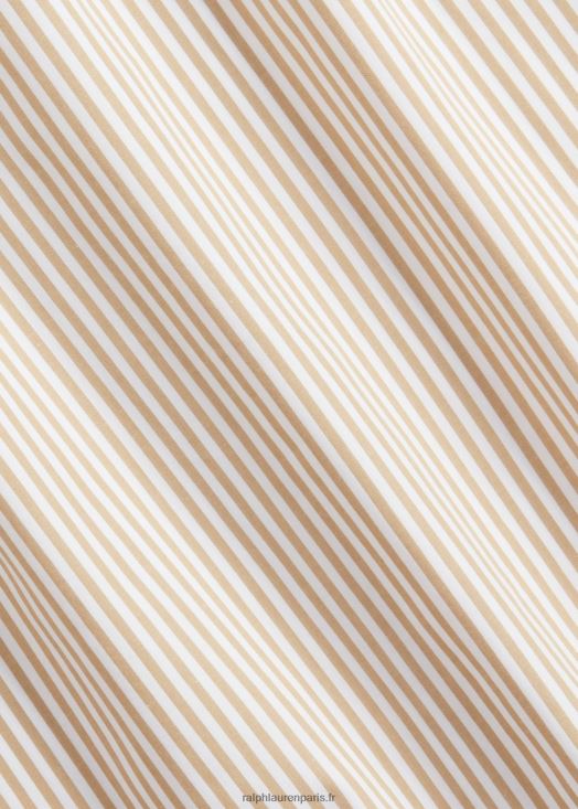 chemise slim fit en popeline stretch rayée 46T60T893 Hommes Ralph Lauren vintage kaki/blanc