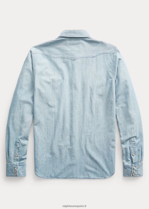 chemise western en chambray coupe slim 46T60T1716 Hommes Ralph Lauren laver davey