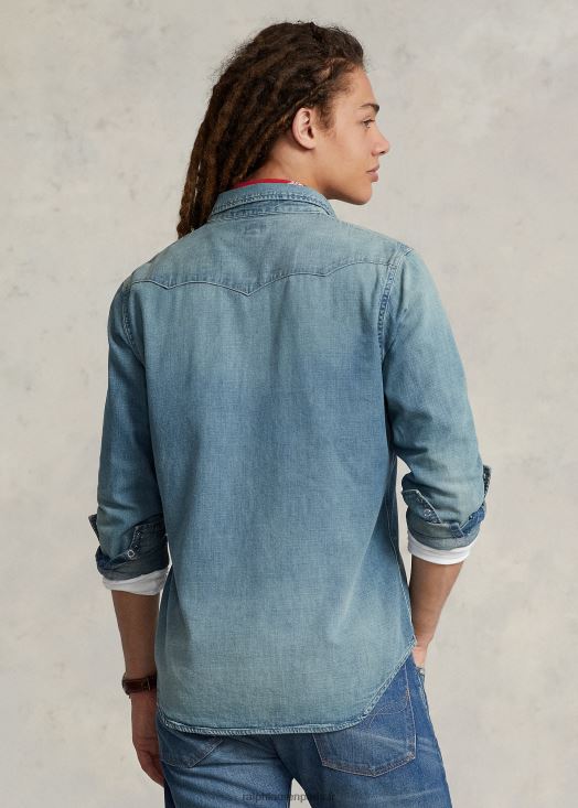 chemise western en denim flammé 46T60T8494 Hommes Ralph Lauren rl ouest