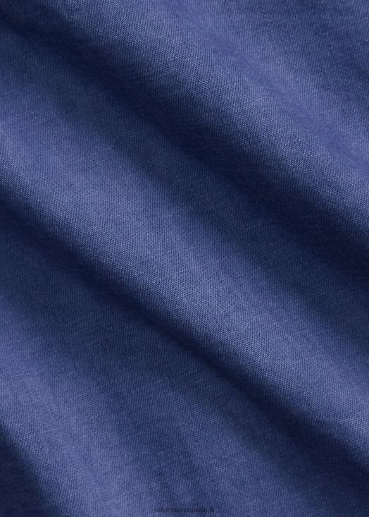 chemise western en denim teint en pièce 46T60T1119 Hommes Ralph Lauren bleu marine clair
