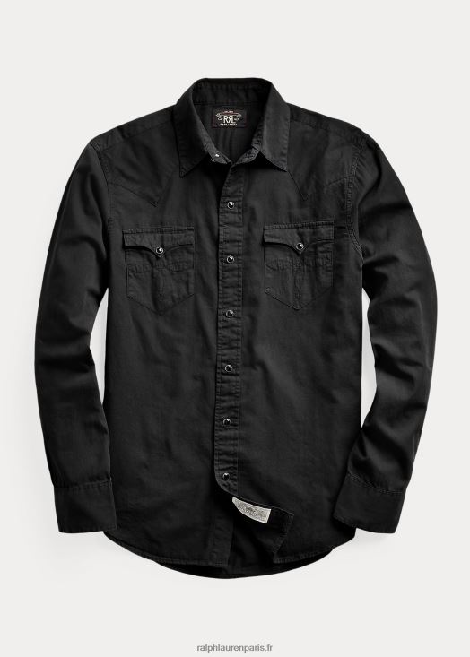 chemise western en sergé coupe slim 46T60T1745 Hommes Ralph Lauren noir