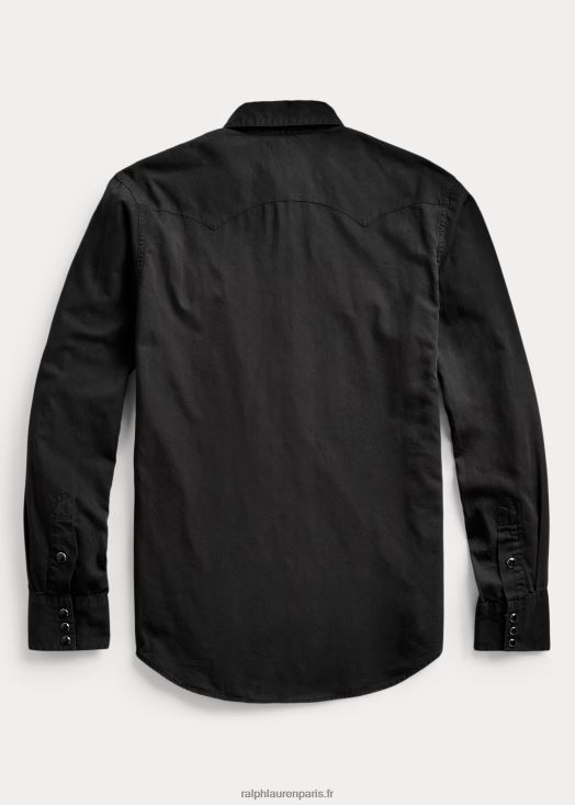 chemise western en sergé coupe slim 46T60T1745 Hommes Ralph Lauren noir
