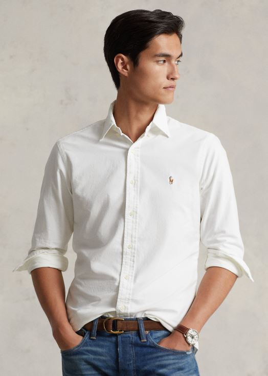 la chemise oxford emblématique - toutes coupes 46T60T8369 Hommes Ralph Lauren blanc