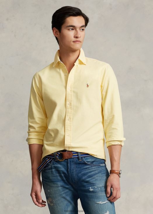 la chemise oxford emblématique - toutes coupes 46T60T8373 Hommes Ralph Lauren oxford jaune