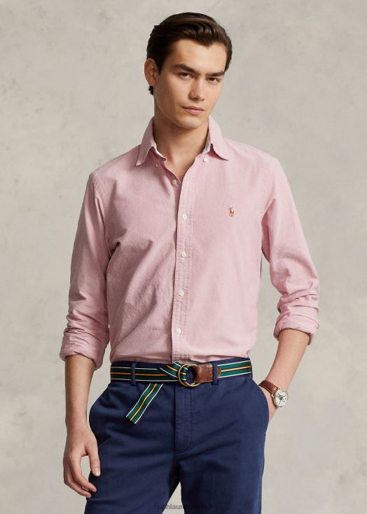 la chemise oxford emblématique - toutes coupes 46T60T8376 Hommes Ralph Lauren lever du soleil rouge