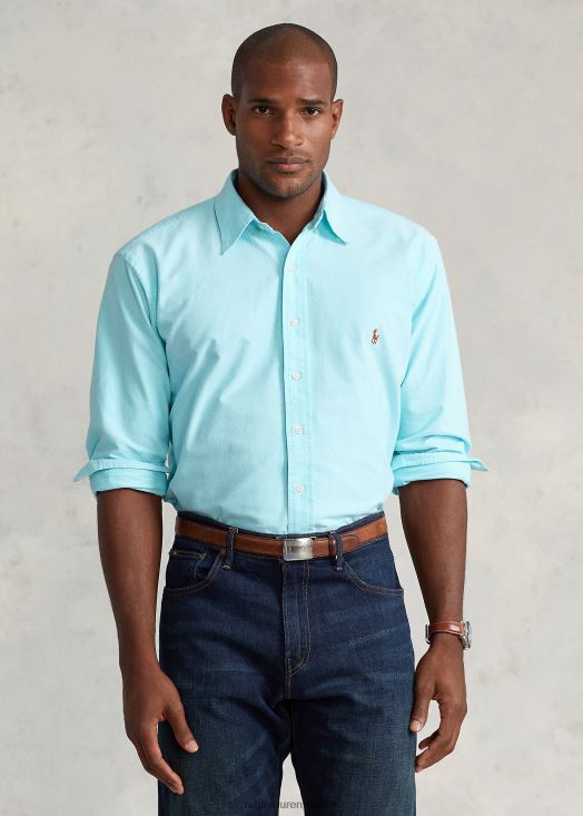 la chemise oxford iconique 46T60T1434 Hommes Ralph Lauren bleu égéen