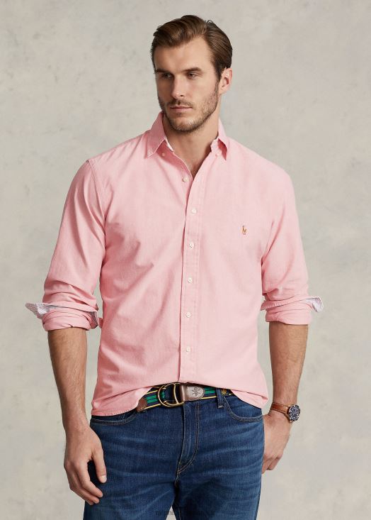 la chemise oxford iconique 46T60T1439 Hommes Ralph Lauren lever du soleil rouge