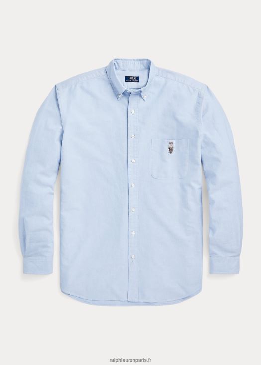 polo ours chemise oxford 46T60T1568 Hommes Ralph Lauren ours bleu de printemps