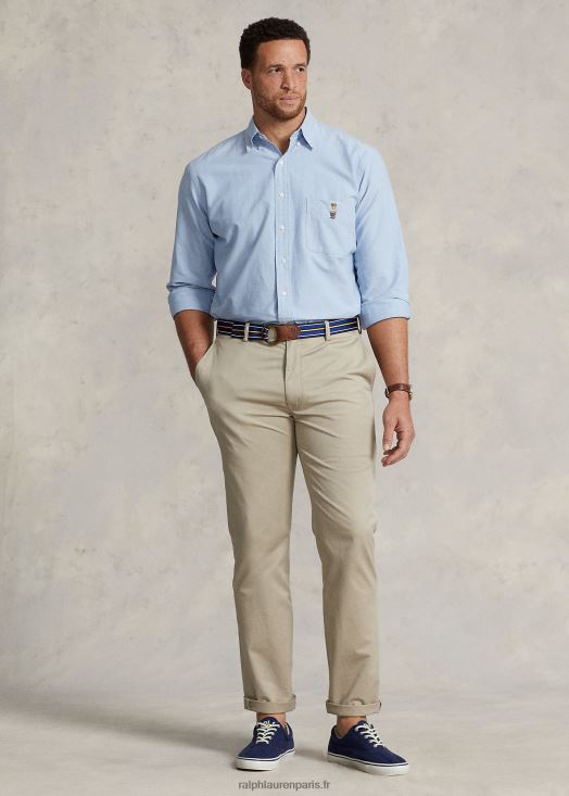 polo ours chemise oxford 46T60T1568 Hommes Ralph Lauren ours bleu de printemps