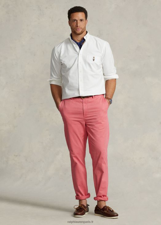 polo ours chemise oxford 46T60T1569 Hommes Ralph Lauren ours blanc de printemps