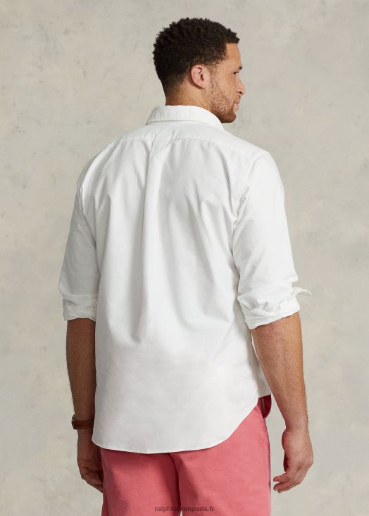 polo ours chemise oxford 46T60T1569 Hommes Ralph Lauren ours blanc de printemps