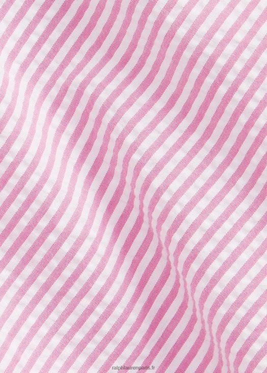 rl prepster chemise en seersucker coupe classique 46T60T676 Hommes Ralph Lauren 2604h rose/blanc