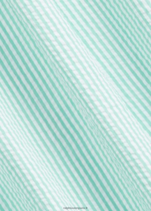rl prepster chemise en seersucker coupe classique 46T60T677 Hommes Ralph Lauren keywest vert/blanc