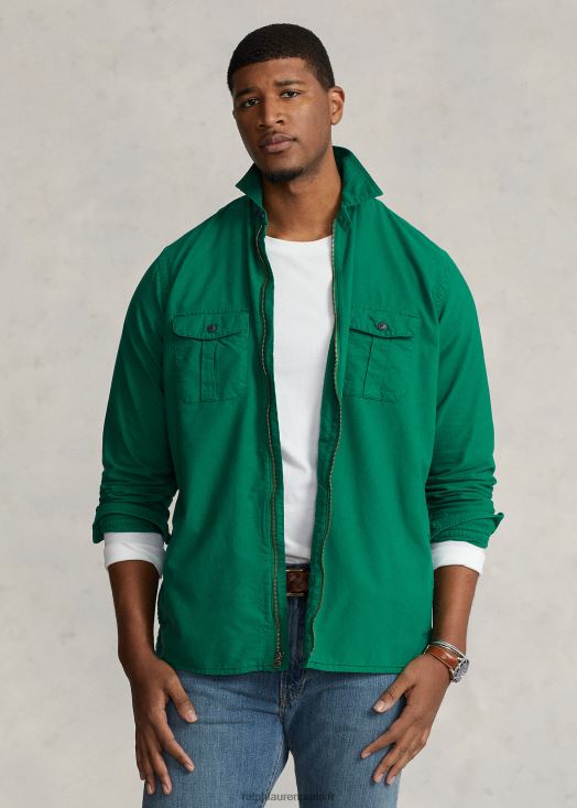surchemise oxford teinte en pièce 46T60T1348 Hommes Ralph Lauren vert primaire