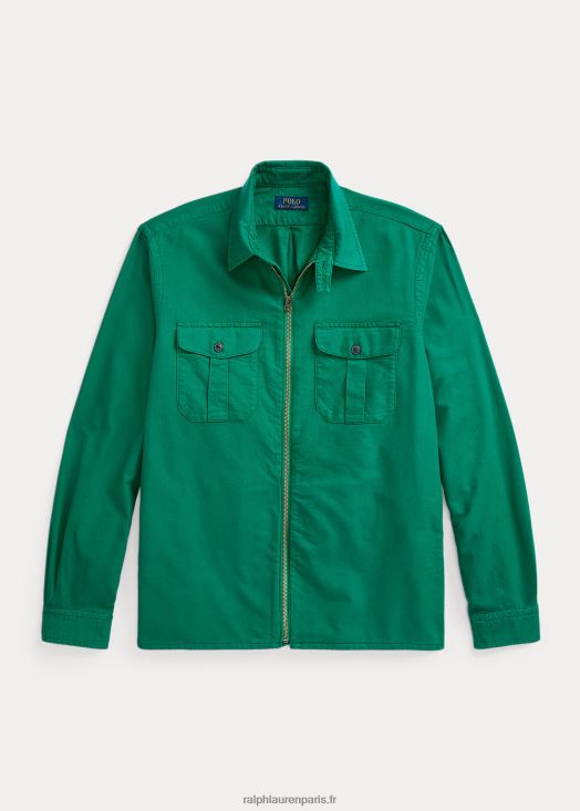 surchemise oxford teinte en pièce 46T60T1348 Hommes Ralph Lauren vert primaire