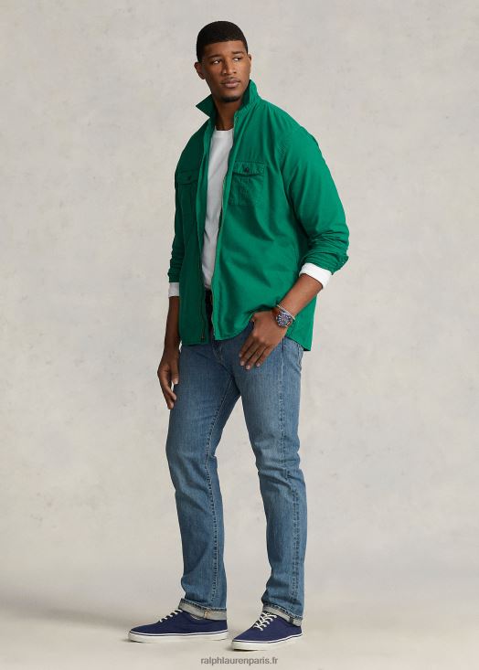 surchemise oxford teinte en pièce 46T60T1348 Hommes Ralph Lauren vert primaire