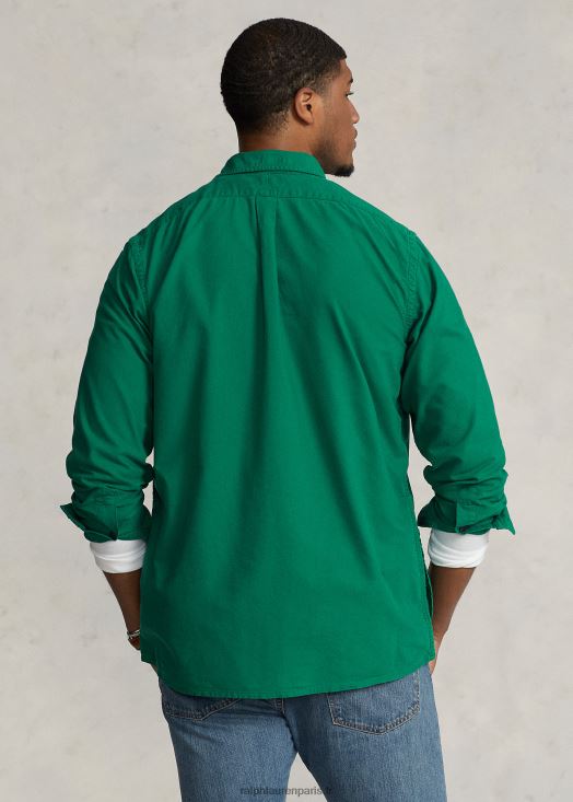surchemise oxford teinte en pièce 46T60T1348 Hommes Ralph Lauren vert primaire