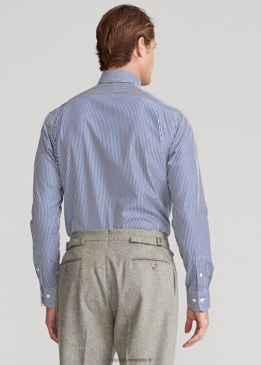 chemise ajustée en popeline rayée regent 46T60T603 Hommes Ralph Lauren royal/blanc