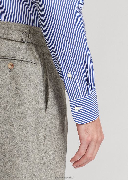 chemise ajustée en popeline rayée regent 46T60T603 Hommes Ralph Lauren royal/blanc