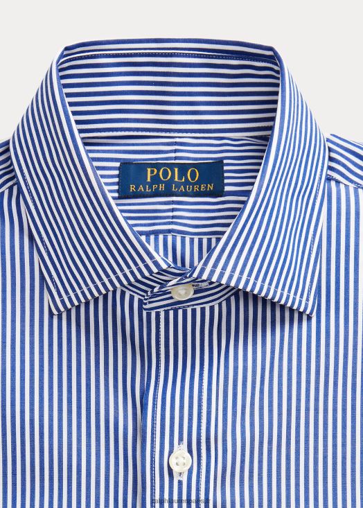 chemise ajustée en popeline rayée regent 46T60T603 Hommes Ralph Lauren royal/blanc